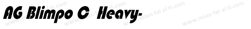 AG Blimpo C  Heavy字体转换